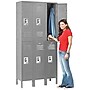 Global Industrial Infinity 78"H 2-Tier 3-Column Locker, Gray (968269GY)~#|#~F93C9768-7F82-4A1D-9D614C7526CAA3F9_sc7