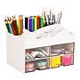 Mind Reader 9-Compartment Plastic Craft Organizer, White (SDORG-WHT)~#|#~F93E4805-3D5D-4A64-B1807BFC4DA9457C_sc7