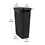 Mind Reader 10.5 Gallon Hamper with Lid, Plastic, Black, 3/Pack (3PKHAMP40-BLK)~#|#~F97C4F13-0BBA-4502-988447CEE90F3259_sc7