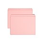 Smead Reinforced File Folder, Straight Cut, Letter Size, Pink, 100/Box (12610)~#|#~F984D326-1523-4612-AE58E02F7F196915_sc7