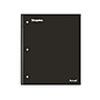 Staples Premium Poly 3-Subject Notebook, 8.5" x 11", College Ruled, 150 Sheets, Black (ST58313)~#|#~F98E8395-2DD3-450C-AB41985F195B6F2D_sc7