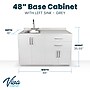 Viva Comfort 36'' H x 48" W Medical Cabinet with Left Sink and 24" Right Side Desk, 4 Doors, 2 Drawers, Gray (902-48LS-GRY-AO)~#|#~F9971747-36B0-42A4-B27A62D19AAC1EDF_sc7