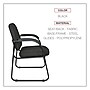 Reception Lounge Series SLED Base Guest Chair, Black Fabric~#|#~F999A6E7-503A-45E7-BFB50BF67A033DBA_sc7