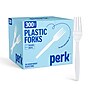 Perk™ Polystyrene Fork, Medium-Weight, White, 300/Pack (PK56401)~#|#~F9DE0045-84D9-42FD-B4B2833C0F6C2627_sc7