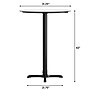 Flash Furniture Acadia 31.25" Round Wooden Dining Table with X-Base, White Faux Marble/Black Base (STRD31WMAT2222B)~#|#~F9E21402-FA1B-4F59-A2524B377C181E54_sc7
