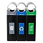 Commercial Zone Avante Series Polyethylene Triple-Stream Trash, Recycling and Compost Center, 90 Gallon, Black (787306MSA)~#|#~F9F57409-E622-416F-AC9347E9B132584D_sc7