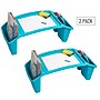 Mind Reader 10.75" x 22.25" Plastic Kids' Lap Desk Activity Tray, Blue, 2/Pack (2KIDLAP-BLU)~#|#~FA0017EA-A02B-46B3-A45174626099036C_sc7
