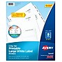 Avery Big Tab Printable Paper Dividers with Large White Labels, 8 Tabs, White, 20 Sets/Pack (14441)~#|#~FA3A5E49-2273-4C75-8F044DF79665B2A1_sc7