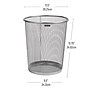 Mind Reader Metal Mesh Trash Can Without Lid, 4.4 Gallon, Silver, 2/Pack (2CIRGA-SIL)~#|#~FA410B82-6E1E-40E0-92E3460F2FDD50AA_sc7