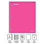Staples Premium Poly 1-Subject Notebook, 8.5" x 11", College Ruled, 100 Sheets, Pink (ST51448D)~#|#~FA567295-6AFB-4C4A-822CE8F659AEB823_sc7
