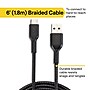 NXT Technologies™ 6 Ft. Braided USB-C to USB-A Cable, Black (NX60471)~#|#~FA6D250F-3D73-4AF9-9CB5F88A7EC95186_sc7
