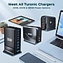 Turonic 120W 6-Port Desktop Charging Station, USB-C & USB-A, Black (350H33)~#|#~FA7EF538-F1B7-4786-9F1C6671C703707E_sc7