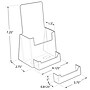 Azar Displays Trifold Brochure Holder, Desktop/Countertop, Top Loading, Clear Acrylic, 2/Pack (252922-2PK)~#|#~FA8B28AB-E994-4EAC-8F5496B3FA218E2A_sc7
