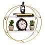 Mind Reader Metal Floating Round Wall Shelf, 15.5" x 3.81" x 16", White/Gold (MDGCIR-WHT)~#|#~FA93E31C-68C0-4675-8B8BCD67DBFC1E38_sc7