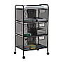 Mind Reader 6-Drawer Office Utility Cart, Black (6DRMESH-BLK)~#|#~FAB42B6C-9800-4649-ACC4F915932FF5A0_sc7