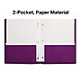 Staples Smooth 2-Pocket Paper Folder with Fasteners, Purple, 25/Box (50776/27544-CC)~#|#~FAC244C1-B41C-4651-9079F0D808675F5B_sc7