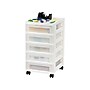 Iris 5-Drawer Storage Cart, White/Translucent White (585007)~#|#~FAD7860A-6BC8-4ED7-876D5B063C41CE79_sc7