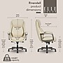Elle Decor Rivendell AIR Lumbar Ergonomic Faux Leather Swivel Executive Chair, Cream (60124-CRM)~#|#~FADE2756-52D9-4B83-9EF09BD3773D7CD4_sc7