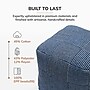 Anji Mountain Branford Ivory Sailor Blue Fabric Square Pouf Ottoman (AMBPF109-1818)~#|#~FAF67B6E-A340-4185-9269C1AB46D2A32D_sc7