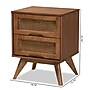 Baxton Studio Barrett 18.7"W x 15.7"D Wooden Nightstand with 2 Drawers, Walnut Brown (192-11298-HiT)~#|#~FB0D14AC-0961-439A-B7C2D2E01CA818DB_sc7