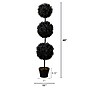 Nearly Natural UV Resistant Artificial Halloween Black Triple Ball Boxwood Topiary, 4' (T5174)~#|#~FB9536A3-A40A-4E85-A88A69D9C4657CB2_sc7