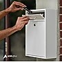 AdirOffice Steel Large Wall Mounted Drop Box Interoffice Mailbox, Key Lock, White (631-04-WHI)~#|#~FBA21893-1ADF-4C2B-92116AB40E700B74_sc7