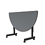 Correll Econoline 48"W x 24"D Adjustable Foldable Training Room Table, Laminate, With Wheels, Gray Granite (FTM2448TFHR15)~#|#~FBA82900-C719-49F1-A89118EB6238D8BD_sc7