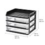 Iris Medium 3-Drawer Desktop Storage, Plastic, Black/Clear, 2/Carton (150181CT)~#|#~FBDB074F-1492-446E-9DD3A2DED5771DF5_sc7