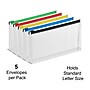Staples Plastic File Pocket, Check Size, Assorted Colors, 5/Pack (TR51840)~#|#~FBFFBCB4-E0FA-4933-BBA524485DAEB8F9_sc7