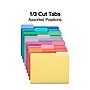 Staples File Folders,1/3-Cut Tab, Letter Size, Assorted Colors, 250/Box (ST502678-CC)~#|#~FC060CC5-4C5D-4C1D-A4941F4EB63BFD74_sc7
