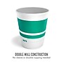 Perk™ Insulated Double Wall Paper Hot Cup, 10 oz., White/Teal, 40/Pack (PK59482)~#|#~FC145195-57C2-4B90-BCBE60B5D70F0FD5_sc7