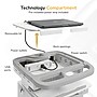 Mount-It! MedHub Height-Adjustable Medical Cart with 2 Lockable Drawers, Power Strip and Locking Casters, White/Grey (MI-16037)~#|#~FC336639-6080-4CA7-A8804F10BF88B85F_sc7