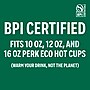 Perk™ Eco Compostable Plastic Hot Cup Lid, 10/12/16 Oz., White, 50/Pack (PK56218)~#|#~FC36C827-5659-406B-BBF08E75599D3929_sc7