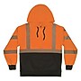Ergodyne GloWear 8317BK High Visibility Long Sleeve Black Bottom Hooded Sweatshirt, ANSI Type R, Class 3, Orange, Large (22984)~#|#~FC88F26B-7299-46B2-87E36FCCB5DBC7A4_sc7