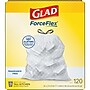 Glad ForceFlex Tall 13 Gallon Drawstring Kitchen Trash Bag, White, 120 Total Bags (78555)~#|#~FCEE20EF-1FCB-4F6A-8C5E751C910DD83D_sc7