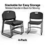 Staples Resin Stacking Chair, Black, 4/Pack (51475)~#|#~FCF7D831-860B-46C3-BE6488F3C72E3729_sc7