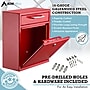 AdirOffice Steel Indoor/Outdoor Interoffice Drop Box Mailbox, Medium, Red (631-05-RED-PKG)~#|#~FD2F107A-D9D4-421C-8CFD8CCF642017FF_sc7
