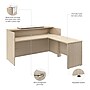 Bush Business Furniture Arrive 72"W L Shaped Reception Desk with Counter, Natural Elm (ARV009NE)~#|#~FD561D30-5A4E-40F1-9BA668AD02D7C070_sc7