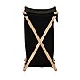 Household Essentials X-Frame 1-Section Collapsible Hamper with Lid, Cotton, Black (6791-1)~#|#~FD56FA20-0A1D-469D-9B7B82A60E43B16E_sc7