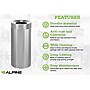 Alpine Industries Stainless Steel Trash Can with Open Lid, 27 Gallon, Silver (ALP475-27)~#|#~FD787418-183D-4F0D-B16F2710F35763E3_sc7