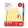 Staples Large Tab Insertable Dividers, 5-Tab, Assorted Colors, 4/Pack (13515/14481)~#|#~FDAB2DB1-52D3-410A-A5E59D3EAC93E749_sc7