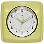 Infinity Instruments Square Retro Yellow Wall Clock, 9.25" (13228YL-4103)~#|#~FDDE02F9-257B-4DC7-B0A03F499AF891DA_sc7