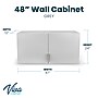 Viva Comfort 36'' H x 48" W Medical Cabinet with Right Sink and 48" W Wall Cabinet, 4 Doors, 2 Drawers, Gray (90248RS-GRY-WAL)~#|#~FDE2487A-A8E2-449A-B8E57227603DE4BB_sc7
