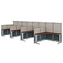 Regency Instant Office 63"H x 258"W 4 Person L-Shaped Cubicle Panel Workstation, Hansen Cherry (IO36494-03K-4P)~#|#~FDE4CAFB-53D6-4B4B-A565007BB97B5772_sc7
