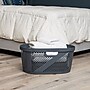 Mind Reader 10.57-Gallon Laundry Basket with Handles, Plastic, Gray (HHAMP40-GRY)~#|#~FE2AD44E-7B8F-4EF3-8B9C62EEB96E7D31_sc7