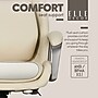 Elle Decor Rivendell AIR Lumbar Ergonomic Faux Leather Swivel Executive Chair, Cream (60124-CRM)~#|#~FE4739E2-91F8-40AA-ABBC26B696BF7C5C_sc7