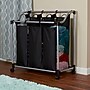 Household Essentials 3-Section Laundry Sorter with Wheels, Metal, Silver (HH9117)~#|#~FE569C24-E918-413E-8A462A711992103B_sc7