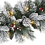 Nearly Natural 6-ft Flocked Mixed Pine Artificial Christmas Garland with 50 LED Lights, Pine Cones and Berries (W1130)~#|#~FE64F4D1-AAA8-4DC2-BDA14218D8BA29DF_sc7