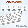 Delton N35 Mini Wireless Keyboard and Optical Mouse Combo, Silver/White (DKMKITMIN35-WW)~#|#~FE8A2021-5C18-4E8A-9FFD36FD285BD1C6_sc7