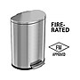 HLS Commercial Stainless Steel Trash Can with Hinged Lid, 13.2-Gallon, Silver (HLSS13DFR)~#|#~FE94D694-BBD0-490F-99A432BF6B35BE87_sc7